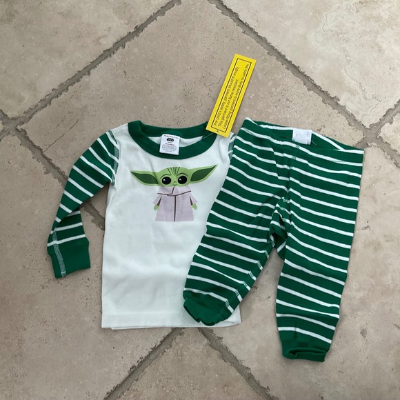 Hanna Andersson Other - NWT Hanna Andersson Star Wars Size 70 The Child Grogu Baby Pajamas Organic 6-12m